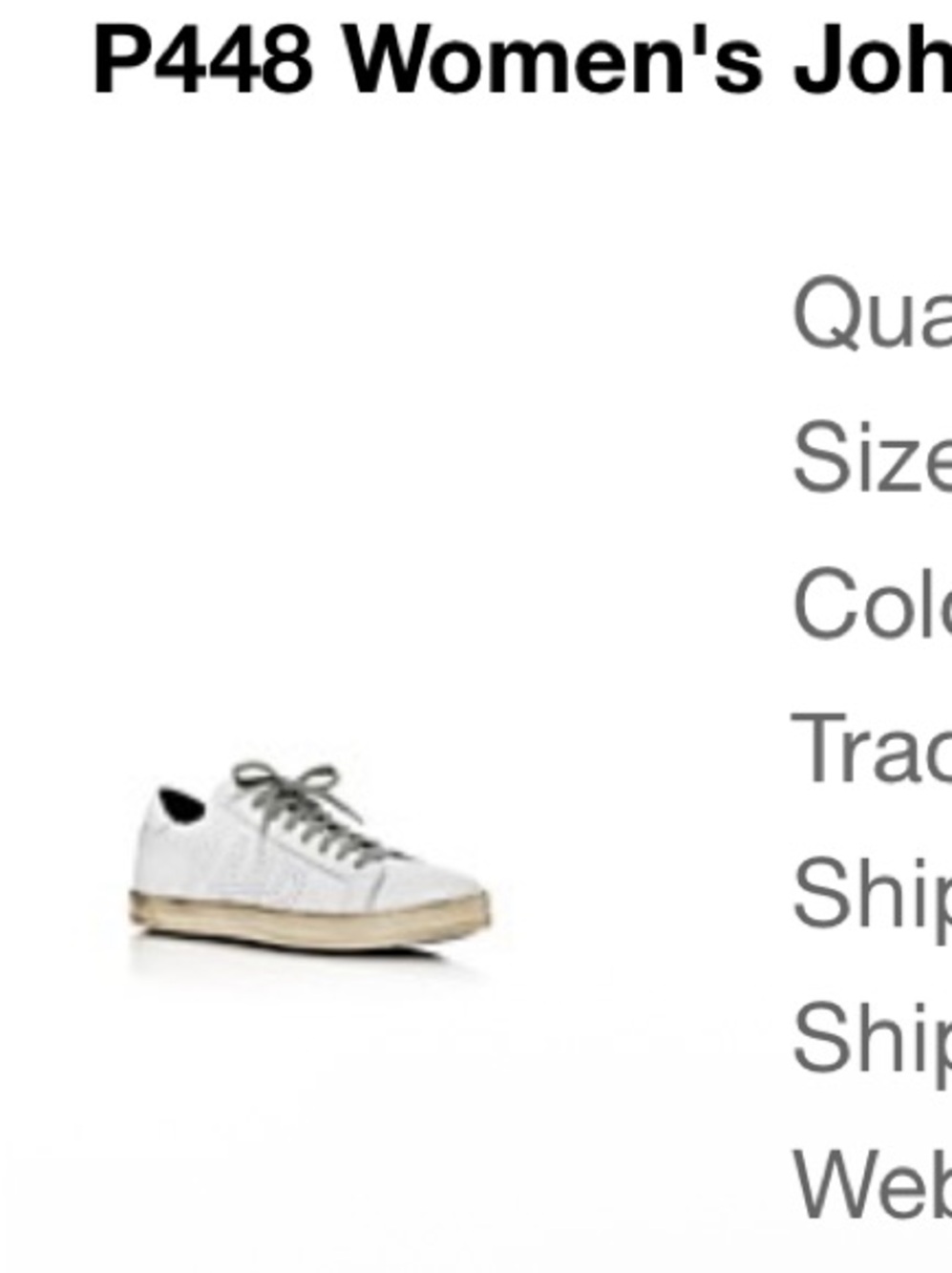 P448 Women’s John Low-Top Sneakers in white leather